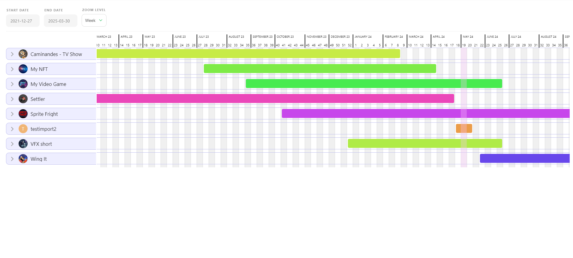 Main Schedule