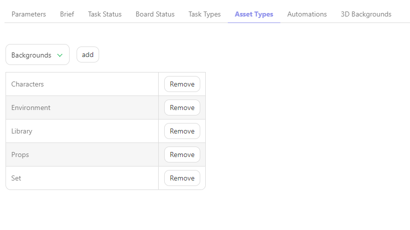 Setting Asset type new